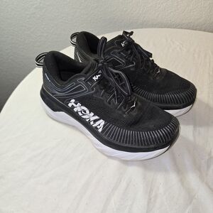 HOKA Bandi 7 Black and White Running Shoes